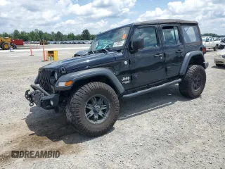 2018 Jeep Wrangler Unlimited Sport S with VIN 1C4HJXDG7JW152968, listed as a Copart auction lot 61130215 with 60,796 mi miles and Salvage title. Bid and sale history available at DreamBid. Image 1.