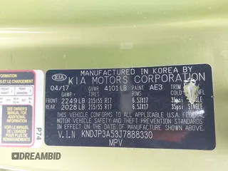 2018 Kia Soul + with VIN KNDJP3A53J7888330, listed as a IAAI auction lot 41400817 with 100,738 mi miles. Bid and sale history available at carsss.com. Image 9.