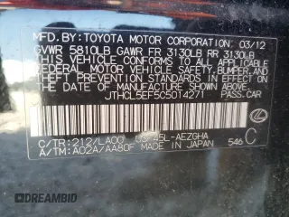2012 Lexus LS 460 z VIN JTHCL5EF5C5014271, wystawiony jako Copart lot #48964945 z przebiegiem Nie podano mil oraz Czysty tytuł • Clean title. Historia ofert i sprzedaży dostępna na DreamBid. Obrazek 12.