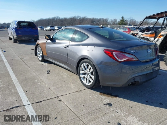 2013 Hyundai Genesis Coupe R-Spec with VIN KMHHU6KJ3DU108753, listed as a IAAI auction lot 41383041 with 114,474 mi miles and . Bid and sale history available at DreamBid. Image 3.
