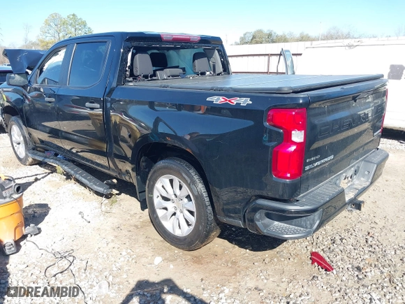 2021 Chevrolet Silverado 1500 Custom with VIN 3GCPYBEK9MG374847, listed as a IAAI auction lot 41663209 with 1 mi miles. Bid and sale history available at carsss.com. Image 3.