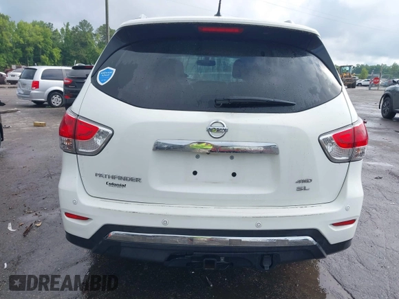 2015 Nissan Pathfinder Platinum with VIN 5N1AR2MM0FC696879, listed as a IAAI auction lot 42368003 with 120,650 mi miles and . Bid and sale history available at DreamBid. Image 16.
