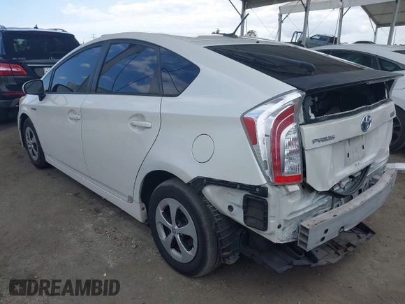 2013 Toyota Prius One with VIN JTDKN3DU1D5607042, listed as a IAAI auction lot 42050779 with 119,586 mi miles. Bid and sale history available at carsss.com. Image 3.