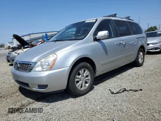 2012 Kia Sedona LX with VIN KNDMG4C72C6445242, listed as a Copart auction lot 54164455 with 143,124 mi miles and Salvage Title. Bid and sale history available at carsss.com. Image 1.