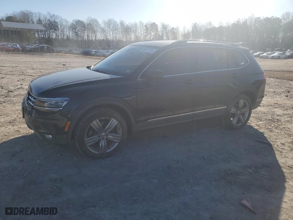 2019 Volkswagen Tiguan SEL Premium with VIN 3VV4B7AX4KM063362, listed as a Copart auction lot 48577755 with 93,927 mi miles and Salvage Title. Bid and sale history available at carsss.com. Image 1.