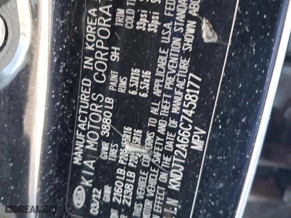 2012 Kia Soul + with VIN KNDJT2A66C7458177, listed as a Copart auction lot 88127065 with 173,290 mi miles and Salvage Title. Bid and sale history available at carsss.com. Image 14.