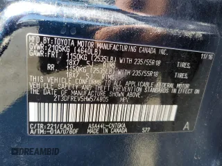 2017 Toyota RAV4 Limited with VIN 2T3DFREV5HW574805, listed as a Copart auction lot 57156025 with 23,150 mi miles and Salvage title. Bid and sale history available at DreamBid. Image 13.