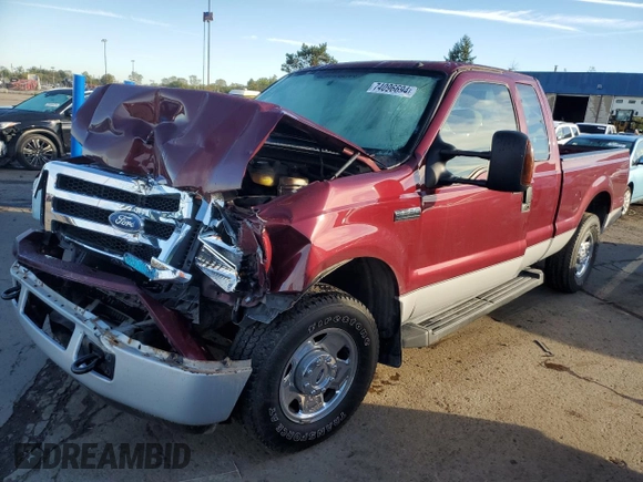 2007 Ford Super Duty F-250 XL with VIN 1FTNX20527EB11204, listed as a Copart auction lot 74096694 with 9,303 mi miles and Clean Title. Bid and sale history available at carsss.com. Image 1.