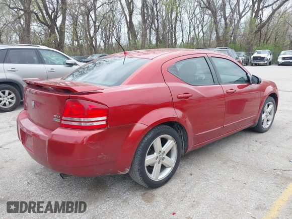 2008 Dodge Avenger SXT with VIN 1B3LC56R98N587306, listed as a IAAI auction lot 41935259 with 197,405 mi miles. Bid and sale history available at carsss.com. Image 4.
