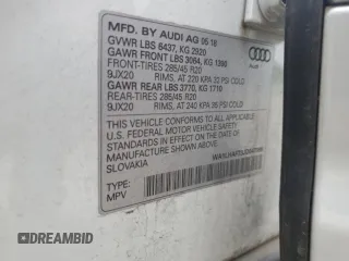 2018 Audi Q7 Premium Plus с VIN WA1LHAF73JD047088, выставлен на аукционе Copart как лот 58340075 с пробегом 56 240 миль миль и Списание • Salvage title. История ставок и продаж доступна на DreamBid. Изображение 13.