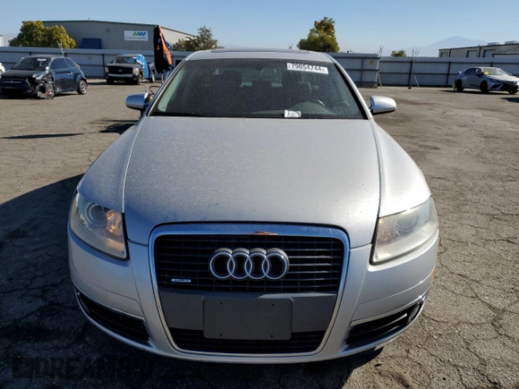 2007 Audi A6 3.2L with VIN WAUDH74F67N086698, listed as a Copart auction lot 79054744 with 93,484 mi miles and Salvage Title. Bid and sale history available at carsss.com. Image 5.