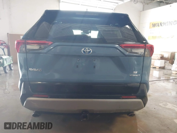 2022 Toyota RAV4 Hybrid SE with VIN 4T3T6RFV3NU089343, listed as a IAAI auction lot 41223554 with 50,589 mi miles and . Bid and sale history available at DreamBid. Image 16.