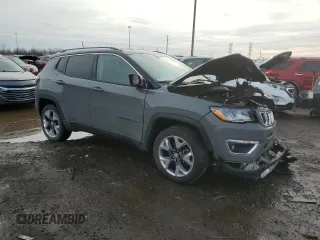 2021 Jeep Compass Limited with VIN 3C4NJDCB0MT551058, listed as a Copart auction lot 47301095 with 47,256 mi miles and Salvage Title. Bid and sale history available at DreamBid. Image 4.