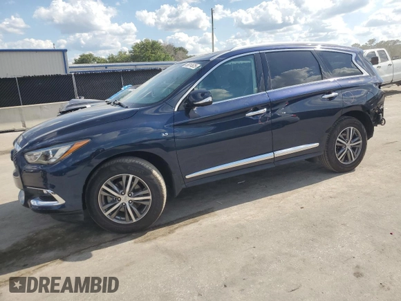 2020 Infiniti QX60 Signature Edition with VIN 5N1DL0MM5LC521896, listed as a Copart auction lot 56914625 with 67,367 mi miles and Salvage title. Bid and sale history available at DreamBid. Image 1.