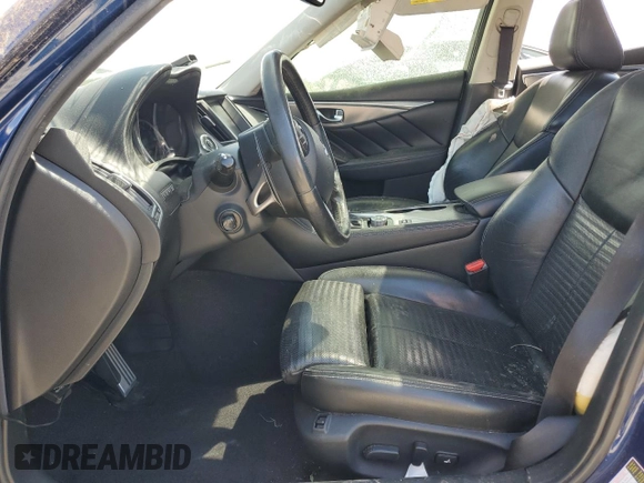 2017 Infiniti Q50 Red Sport 400 with VIN JN1FV7AP7HM850585, listed as a Copart auction lot 57649675 with 83,936 mi miles and Salvage title. Bid and sale history available at DreamBid. Image 7.