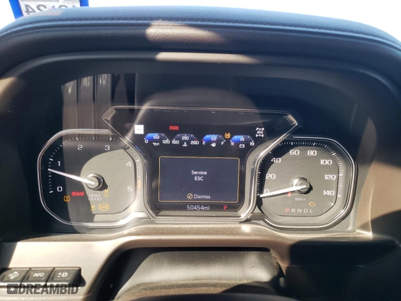 2021 GMC Sierra 3500HD Denali with VIN 1GT49WEY3MF162264, listed as a Copart auction lot 87002814 with 50,454 mi miles and Salvage Title. Bid and sale history available at carsss.com. Image 9.