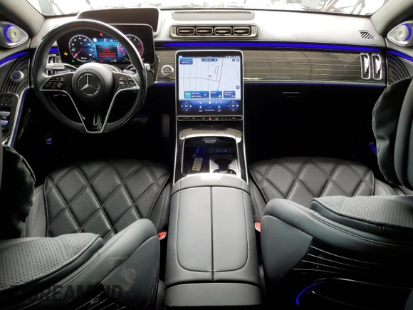 2024 Mercedes-Benz S 680 Maybach z VIN W1K6X7KB4RA243160, wystawiony jako Copart lot #49357235 z przebiegiem 6 440 mil mil oraz Szkoda całkowita • Salvage title. Historia ofert i sprzedaży dostępna na DreamBid. Obrazek 8.