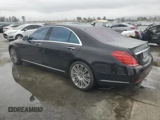 2015 Mercedes-Benz S 550 with VIN WDDUG8CB2FA130184, listed as a Copart auction lot 44603455 with 107,520 mi miles and Salvage Title. Bid and sale history available at carsss.com. Image 2.