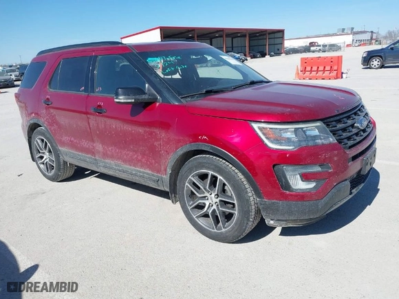 2016 Ford Explorer Sport with VIN 1FM5K8GT7GGB41871, listed as a IAAI auction lot 41696198 with 124,504 mi miles. Bid and sale history available at carsss.com. Image 1.