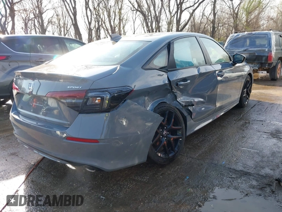 2025 Honda Civic Sport with VIN 2HGFE2F55SH529311, listed as a IAAI auction lot 41898987 with 2,873 mi miles and . Bid and sale history available at DreamBid. Image 4.