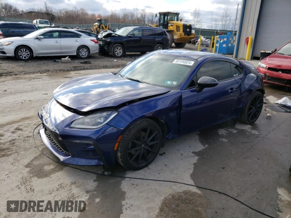 2022 Toyota GR86 Premium with VIN JF1ZNBE1XN9753016, listed as a Copart auction lot 80104824 with 0 mi miles and Salvage Title. Bid and sale history available at carsss.com. Image 1.