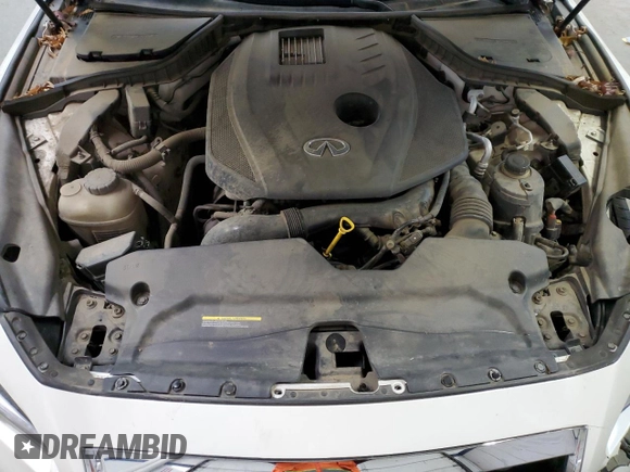 2017 Infiniti Q50 2.0t Premium with VIN JN1CV7ARXHM680274, listed as a Copart auction lot 88106815 with 130,322 mi miles and Salvage Title. Bid and sale history available at carsss.com. Image 12.