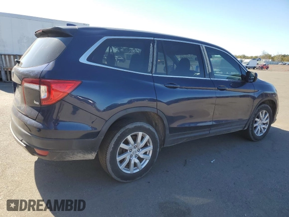 2019 Honda Pilot LX with VIN 5FNYF5H1XKB026833, listed as a Copart auction lot 47448165 with 92,370 mi miles and Clean Title. Bid and sale history available at DreamBid. Image 3.