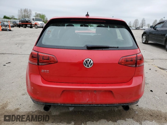 2017 Volkswagen Golf GTI S with VIN 3VW547AU0HM030805, listed as a Copart auction lot 51708815 with 74,399 mi miles and Salvage Title. Bid and sale history available at carsss.com. Image 6.