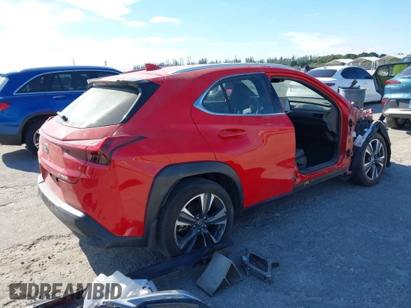 2024 Lexus UX with VIN JTHX6JBH8R2182245, listed as a IAAI auction lot 41205289 with 11,421 mi miles. Bid and sale history available at carsss.com. Image 4.