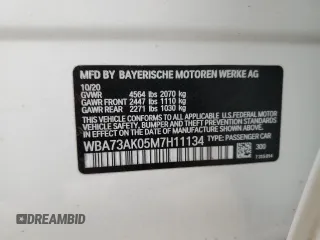 2021 BMW 2 Series 228i xDrive with VIN WBA73AK05M7H11134, listed as a Copart auction lot 52794895 with 21,901 mi miles and Salvage title. Bid and sale history available at DreamBid. Image 12.