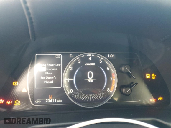 2019 Lexus ES 350 with VIN 58ABZ1B11KU001538, listed as a Copart auction lot 55641085 with 70,411 mi miles and Salvage Title. Bid and sale history available at DreamBid. Image 9.