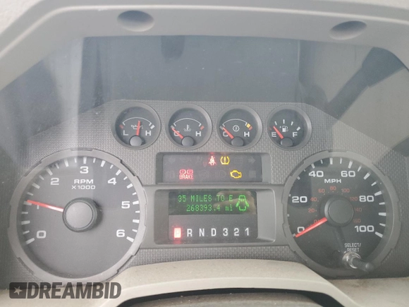 2008 Ford F-250 XL with VIN 1FTSX21568ED72693, listed as a Copart auction lot 63564855 with 268,393 mi miles and Salvage title. Bid and sale history available at DreamBid. Image 9.