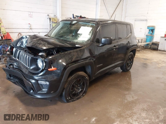 2019 Jeep Renegade Sport with VIN ZACNJBAB7KPK88737, listed as a IAAI auction lot 42347321 with 98,597 mi miles and . Bid and sale history available at DreamBid. Image 2.