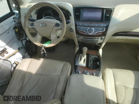 2013 Infiniti JX35 with VIN 5N1AL0MM5DC340267, listed as a Copart auction lot 54510315 with 93,829 mi miles and Salvage Title. Bid and sale history available at DreamBid. Image 8.