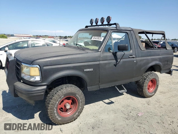 1993 Ford Bronco Custom with VIN 1FMEU15H0PLA22387, listed as a Copart auction lot 65433825 with Not provided miles and Clean title. Bid and sale history available at DreamBid. Image 1.