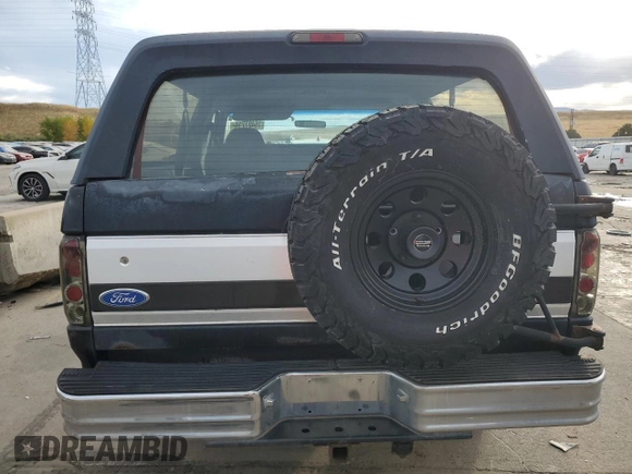 1994 Ford Bronco Custom with VIN 1FMEU15H7RLA79348, listed as a Copart auction lot 76497714 with 204,875 mi miles and Salvage Title. Bid and sale history available at DreamBid. Image 6.