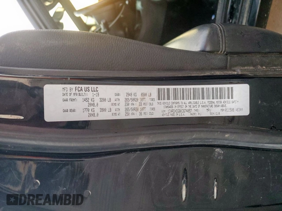2019 Dodge Durango GT Plus with VIN 1C4RDHDG6KC674057, listed as a Copart auction lot 47950565 with 185,986 mi miles and Salvage Title. Bid and sale history available at carsss.com. Image 13.