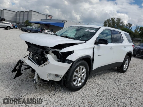 2019 Chevrolet Traverse LS with VIN 1GNEVFKW3KJ264085, listed as a Copart auction lot 46819225 with 69,879 mi miles and Non Repairable. Bid and sale history available at carsss.com. Image 1.