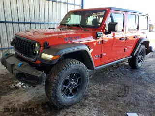 2024 Jeep Wrangler 4xe Willys with VIN 1C4RJXN66RW204144, listed as a Copart auction lot 42337625 with NaN miles and Salvage Title. Bid and sale history available at carsss.com. Image 1.