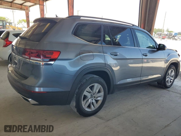 2021 Volkswagen Atlas S с VIN 1V2AP2CA2MC566325, выставлен на аукционе Copart как лот 57944825 с пробегом 37 346 миль миль и Списание • Salvage title. История ставок и продаж доступна на DreamBid. Изображение 3.