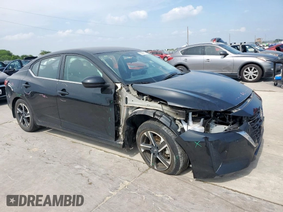 2024 Nissan Sentra SV with VIN 3N1AB8CV1RY278383, listed as a Copart auction lot 58337135 with 9,698 mi miles and Salvage title. Bid and sale history available at DreamBid. Image 4.