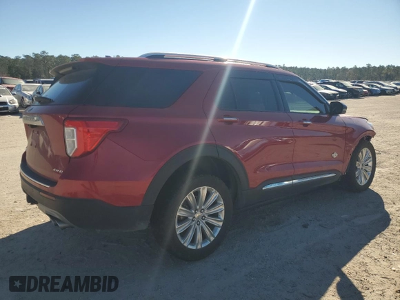 2022 Ford Explorer King Ranch z VIN 1FM5K8LC9NGB68945, wystawiony jako Copart lot #87059264 z przebiegiem 69 384 mil mil oraz Szkoda całkowita • Salvage title. Historia ofert i sprzedaży dostępna na DreamBid. Obrazek 3.