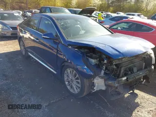 2015 Hyundai Sonata 2.4L Sport with VIN 5NPE34AF9FH018371, listed as a IAAI auction lot 41761866 with 248,069 mi miles. Bid and sale history available at carsss.com. Image 1.