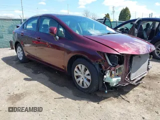 2012 Honda Civic Sdn LX with VIN 2HGFB2F55CH554784, listed as a IAAI auction lot 42037213 with 144,034 mi miles. Bid and sale history available at carsss.com. Image 1.