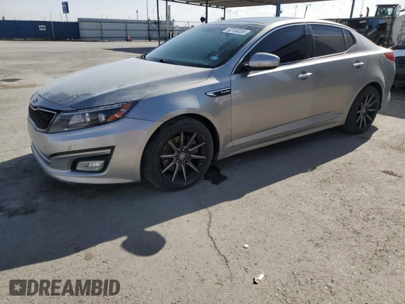 2014 Kia Optima SXL Turbo with VIN 5XXGR4A6XEG322276, listed as a Copart auction lot 52134355 with 124,194 mi miles and Clean Title. Bid and sale history available at carsss.com. Image 1.