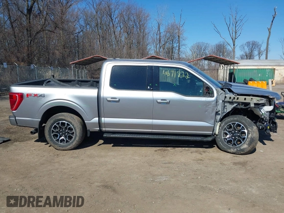 2021 Ford F-150 XL with VIN 1FTFW1E87MFA22562, listed as a IAAI auction lot 41686127 with 43,726 mi miles. Bid and sale history available at carsss.com. Image 13.