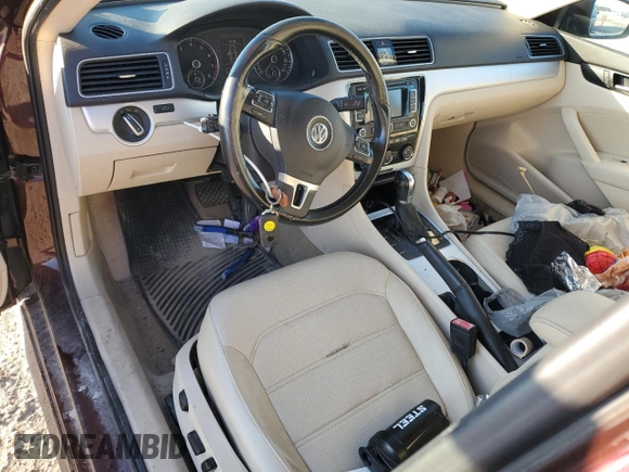 2013 Volkswagen Passat SE w/Sunroof with VIN 1VWBP7A33DC061222, listed as a Copart auction lot 45636395 with 127,218 mi miles and Salvage Title. Bid and sale history available at carsss.com. Image 8.