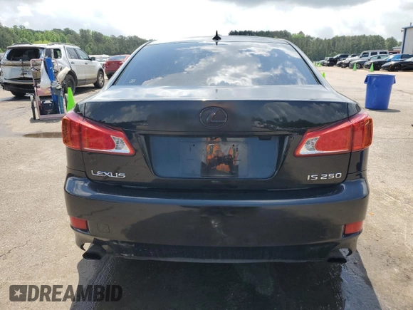 2009 Lexus IS with VIN JTHBK262095095309, listed as a Copart auction lot 53967055 with 202,914 mi miles and Salvage Title. Bid and sale history available at carsss.com. Image 6.