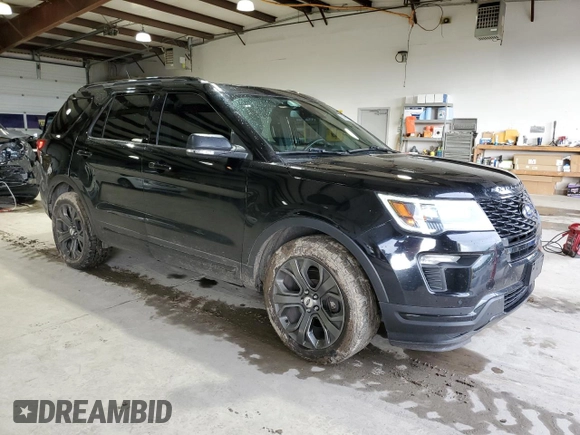 2018 Ford Explorer Sport with VIN 1FM5K8GT2JGC39584, listed as a Copart auction lot 58069825 with 113,836 mi miles and Salvage title. Bid and sale history available at DreamBid. Image 4.