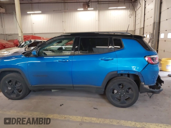 2019 Jeep Compass Latitude with VIN 3C4NJDBB7KT741048, listed as a IAAI auction lot 41597839 with 59,431 mi miles and . Bid and sale history available at DreamBid. Image 14.